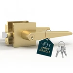 Mega Handles Schein Entry Door - 1 Pack Reversible Gold Handle, K.... Price: $72.63.
