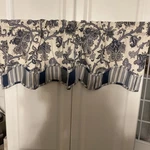 Traditions Waverly Floral Scallop Window Valance Blue 50X16 Paisley Stripe Used. Price: $16.99.