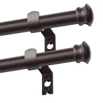 Corklatta 2 Pack Bronze Curtain Rods For Windows To 30-45", New. Price: $26.73.