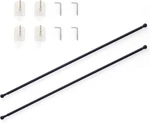 Jinchan French Door Ain Rods, No-drill Adjustable Bla New. Price: $40.59.