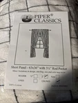 Piper Classics Springhouse Black/cream Panel Curtains Set 63X36" Nip New. Price: $25.00.