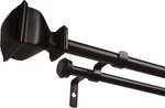Napoleon Double Curtain Rod And Finial Set, Matte Bronze, 36"-72" New. Price: $21.99.
