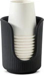 Ceramic Bathroom Cup Dispenser With Stylish Vertical Stripes - Disposable Mouthw New. Price: $16.44.