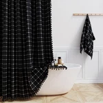 Bttn Stall Fabric Shower Curtain 54X78 Inch Boho Linen Heavy Duty Tassel Sho... New. Price: $40.27.