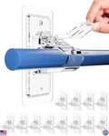 Antimbee 12-PACK No-drill Self-adhesive Curtain Rod Brackets Easy Install. Price: $52.86.