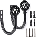 Sumnacon Set Of 2 Metal Curtain Holdbacks - Wall Mounted Drapery Tiebacks With New. Price: $16.43.