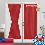 Homeideas Non-see-through French Curtains Set Of 2 For Front Door, Light Fi New. Price: $37.24.