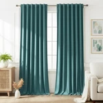 Timeper Slate Blue Velvet Curtains W52 X L84 Inches Panels Blackout Thermal New. Price: $65.74.