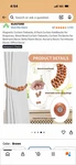 Klogtsind Magnetic Wood Bead Curtain Tiebacks Pack Brown 16.1 Holdbacks New. Price: $15.09.