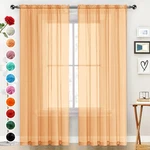 Spacedresser Sheer Voile Window Treatment Rod Pocket Curtain Panels For Kitchen New. Price: $14.29.