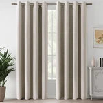 Lcoomzen 100% Blackout Linen Curtains 80" Length 2 Panels Bedroom Noise New. Price: $49.58.