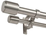 Double Curtain Rods Brushed Nickel, Drapery 36-72", New. Price: $56.78.