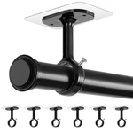 Muakioy No Drill Curtain Rod Brackets, (6 Pack) Ceiling Mount Pack, Black New. Price: $30.51.