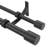 Double Curtain Rods For Window 72 To 144 Inch (6-12FT), Matte Black Drapery R... New. Price: $64.58.
