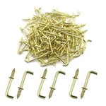 Phituoda 150PCS 1/2 Inch Brass Plated Hooks, Right Angle Mini Metal Screw-i... New. Price: $11.34.