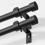 Olv 2 Pack Black Curtain 1 Inch Adjustable Modern Rods For Windows New. Price: $53.98.