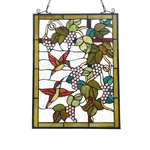 Chloe Lighting Vineyard Tiffany-style Animal Design Window Panel 18" X 25" New. Price: $124.45.