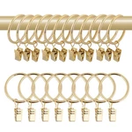 40 Pcs 1.5" Metal Curtain Rings With Clips, Drapery Hanging For T... New. Price: $27.69.