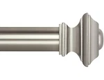 Ivilon Drapery Rod Set 48-86 In. 1/8 Satin Nickel Finish New. Price: $18.99.