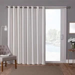 96"X100" Sateen Blackout Extra Wide Grommet Top Single Curtain Panel Off-white New. Price: $13.99.