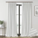Nanspring Off White Linen 100 Blackout Curtains For Bedroom 108 Inch Length 2 New. Price: $62.18.