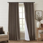 Panelsburg Chocolate Brown Linen Blackout Curtains 96 Inch Long For Living Room New. Price: $91.42.
