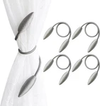 Valea Home Pieces Curtain Tiebacks Clips Creative Set Of 4, Silver Grey New. Price: $33.11.