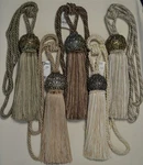 Curtain Tie Back- Conso 31" Spread W/ 10" Tassel Ornate Metal Ball New. Price: $15.00.
