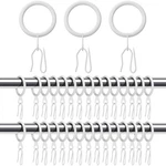100 Set 1.26 Inch Metal Curtain Rings With Eyelets Hooks For Drapes A... New. Price: $40.65.