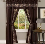 Achim Fairfield Window Bag 5-PIECE Curtain Set 55X84 Chocolate Open. Price: $18.74.