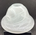 Vintage Frosted Light Fixture Shade With Socket Ring Glass Round Used. Price: $16.99.