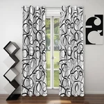 Black Grey White Geometric Curtains 2 Panels Sets Abstract Line Modern Art Pa... New. Price: $60.04.