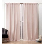 Nicole Miller Textured Hidden Tab Top Sheer Panels 1 Pair - 50X84 Blush New. Price: $25.00.