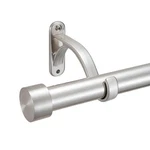 Mayrhyme 1-INCH Diameter Curtain Rod, Adjustable Set 48-86", Satin Nickel New. Price: $50.05.