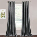 Stangh Grey Velvet Blackout Curtains For Bedroom, Solid Thermal Insulated Roo... New. Price: $93.00.