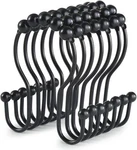 Goowin Shower Curtain Hooks, 12 Pcs Rings, Stainless Black New. Price: $11.99.