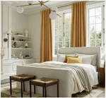 Nicetown Extra Long Mustard Gold Velvet Curtains And Drapes 96 Inches 2 ... New. Price: $35.00.