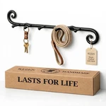 Wall Mount Key Holder 5 Hooks Wrought Iron Farmhouse Black Rtzen Small Swirl New. Price: $35.99.