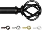 Black Curtain 32 To 58 Inch (2.6-4.8 Ft), 7/8 Rods For Windows 20 New. Price: $30.33.