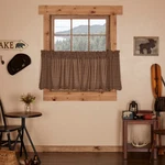Prescott Plaid Tier Set 24" Long Cotton Country Farmhouse Vhc Brands Brown Tan New. Price: $29.71.