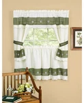 Achim Berkshire Embellished Cottage Curtain Set 58X24 Open. Price: $15.49.