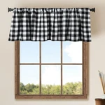 Buffalo Check Plaid Window 56"W X 16"L (pack Of 2), White And Black New. Price: $24.64.