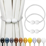 Porlau Strong Magnetic Curtain Tiebacks White 2 Pack Decorative New. Price: $10.95.