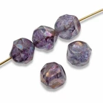 Purple Marbled Patina 9MM Baroque Central Cut Czech Glass Beads, 10-PACK New. Price: $10.99.