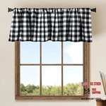 Wosibo 2 Pack Buffalo Check Plaid Window Valances Farmhouse White And Black New. Price: $23.87.