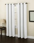 No. 918 Montego Textured Grommet Curtain White One Panel 48" 84" New. Price: $20.00.