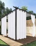 New Holidayideas White Outdoor Curtains For Patio Waterproof, Panels - 54 X 84. Price: $60.81.