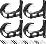 Hordion 4 Pack Curtain Rod Bracket, Black Holder Heavy Duty Single New. Price: $9.96.