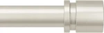 Brushed Nickel Curtain Rod Adjustable 16-144 Inch Aluminium End Cap Design Open. Price: $19.99.