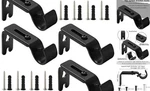 Heavy Duty Adjustable Curtain Rod Brackets, 5/8 To 3/4"-4PCS Black New. Price: $24.28.